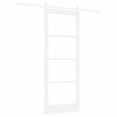 Skydedør ORKDAL Hvid 83 x 211 cm Massivt fyrretræ og glas