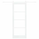 Skydedør ORKDAL Hvid 83 x 211 cm Massivt fyrretræ og glas