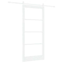 Skydedør ORKDAL Hvid 93 x 202 cm Massivt fyrretræ og glas