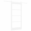 Skydedør ORKDAL Hvid 93 x 202 cm Massivt fyrretræ og glas