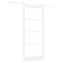 Skydedør ORKDAL Hvid 93 x 211 cm Massivt fyrretræ og glas