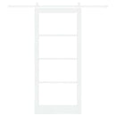 Skydedør ORKDAL Hvid 93 x 211 cm Massivt fyrretræ og glas
