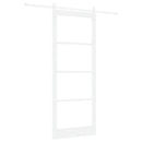 Skydedør ORKDAL Hvid 93 x 232 cm Massivt fyrretræ og glas