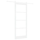 Skydedør ORKDAL Hvid 93 x 232 cm Massivt fyrretræ og glas
