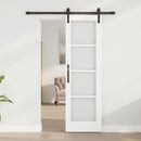 Skydedør ORKDAL Hvid 61 x 198,5 cm Massivt fyrretræ og glas