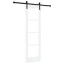 Skydedør ORKDAL Hvid 61 x 198,5 cm Massivt fyrretræ og glas