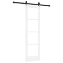 Skydedør ORKDAL Hvid 61 x 198,5 cm Massivt fyrretræ og glas
