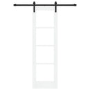 Skydedør ORKDAL Hvid 61 x 198,5 cm Massivt fyrretræ og glas
