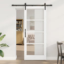 Skydedør ORKDAL Hvid 83 x 202 cm Massivt fyrretræ og glas
