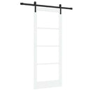 Skydedør ORKDAL Hvid 83 x 202 cm Massivt fyrretræ og glas