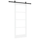 Skydedør ORKDAL Hvid 83 x 202 cm Massivt fyrretræ og glas
