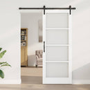 Skydedør ORKDAL Hvid 83 x 211 cm Massivt fyrretræ og glas