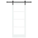 Skydedør ORKDAL Hvid 83 x 211 cm Massivt fyrretræ og glas