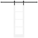 Skydedør ORKDAL Hvid 61 x 198,5 cm Massivt fyrretræ og glas