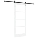 Skydedør ORKDAL Hvid 83 x 202 cm Massivt fyrretræ og glas