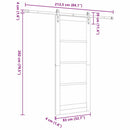 Skydedør ORKDAL Hvid 83 x 202 cm Massivt fyrretræ og glas