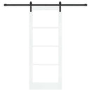 Skydedør ORKDAL Hvid 83 x 211 cm Massivt fyrretræ og glas