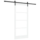 Skydedør ORKDAL Hvid 93 x 202 cm Massivt fyrretræ og glas