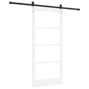 Skydedør ORKDAL Hvid 93 x 202 cm Massivt fyrretræ og glas