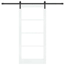 Skydedør ORKDAL Hvid 93 x 202 cm Massivt fyrretræ og glas