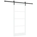 Skydedør ORKDAL Hvid 93 x 211 cm Massivt fyrretræ og glas