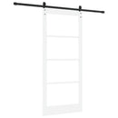 Skydedør ORKDAL Hvid 93 x 211 cm Massivt fyrretræ og glas
