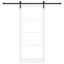 Skydedør ORKDAL Hvid 93 x 211 cm Massivt fyrretræ og glas