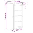 Skydedør ORKDAL Hvid 93 x 211 cm Massivt fyrretræ og glas