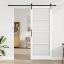 Skydedør ORKDAL Hvid 93 x 232 cm Massivt fyrretræ og glas