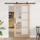 Skydedør ORKDAL 93 x 202 cm Massivt fyrretræ og glas