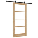 Skydedør ORKDAL 93 x 202 cm Massivt fyrretræ og glas