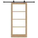 Skydedør ORKDAL 93 x 202 cm Massivt fyrretræ og glas