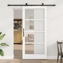 Skydedør ORKDAL 93 x 202 cm Massivt fyrretræ og glas