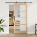 Skydedør ORKDAL 93 x 211 cm Massivt fyrretræ og glas