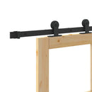 Skydedør ORKDAL 93 x 232 cm Massivt fyrretræ og glas