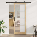 Skydedør ORKDAL 93 x 232 cm Massivt fyrretræ og glas