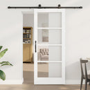 Skydedør ORKDAL 83 x 202 cm Massivt fyrretræ og glas