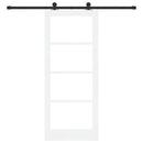 Skydedør ORKDAL 83 x 202 cm Massivt fyrretræ og glas
