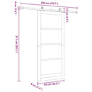 Skydedør ORKDAL 93 x 211 cm Massivt fyrretræ og glas