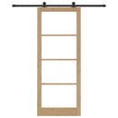 Skydedør ORKDAL 93 x 232 cm Massivt fyrretræ og glas