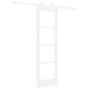 Skydedør ORKDAL 61 x 198,5 cm Massivt fyrretræ og glas Hvid