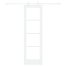 Skydedør ORKDAL 61 x 198,5 cm Massivt fyrretræ og glas Hvid
