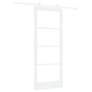 Skydedør ORKDAL 83 x 202 cm Massivt fyrretræ og glas Hvid