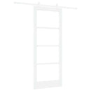 Skydedør ORKDAL 83 x 202 cm Massivt fyrretræ og glas Hvid