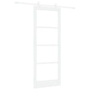 Skydedør ORKDAL 83 x 211 cm Massivt fyrretræ og glas Hvid