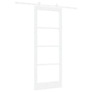 Skydedør ORKDAL 83 x 211 cm Massivt fyrretræ og glas Hvid