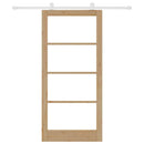 Skydedør ORKDAL 93 x 202 cm Massivt fyrretræ og glas