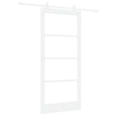 Skydedør ORKDAL 93 x 202 cm Massivt fyrretræ og glas Hvid