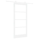 Skydedør ORKDAL 93 x 202 cm Massivt fyrretræ og glas Hvid