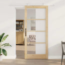 Skydedør ORKDAL 93 x 211 cm Massivt fyrretræ og glas
